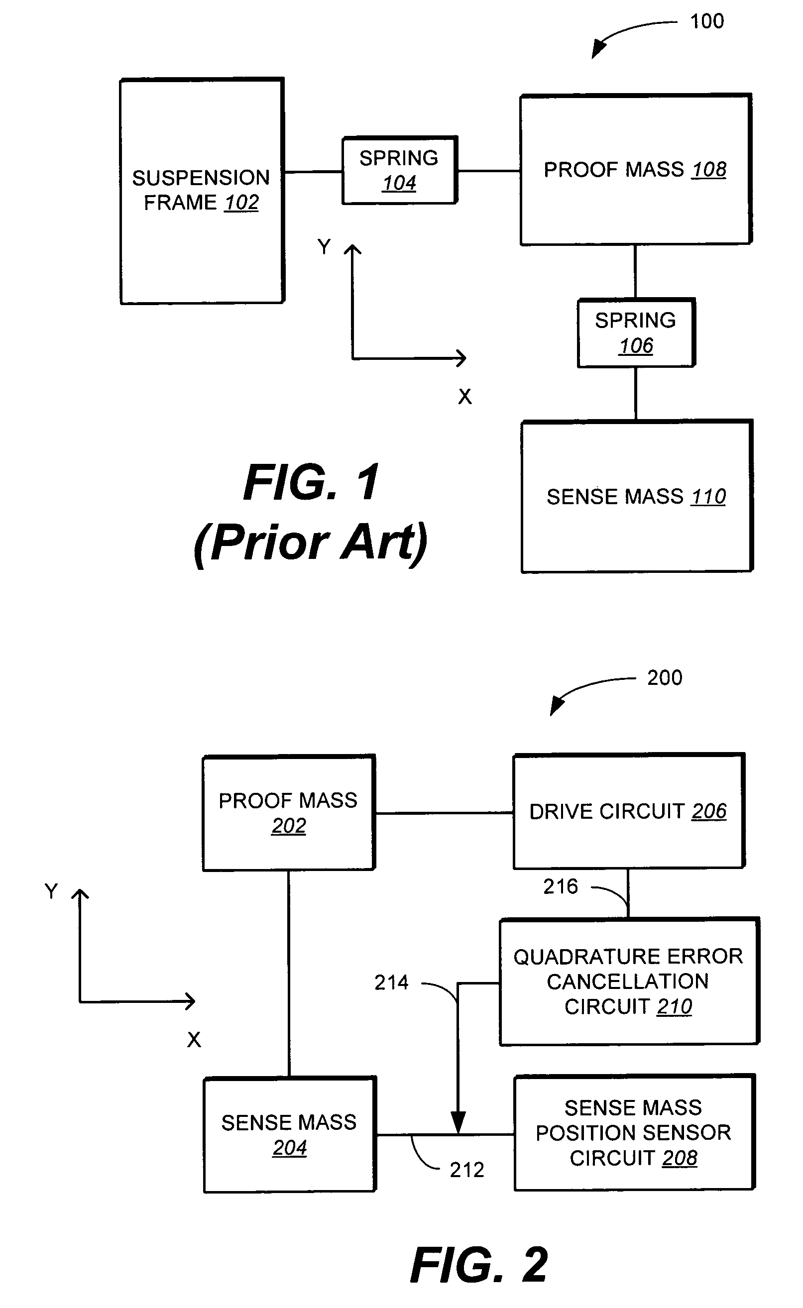 Method and apparatus for electronic cancellation of quadrature error