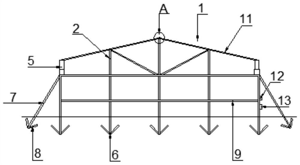 Photovoltaic agricultural planting greenhouse and use method thereof