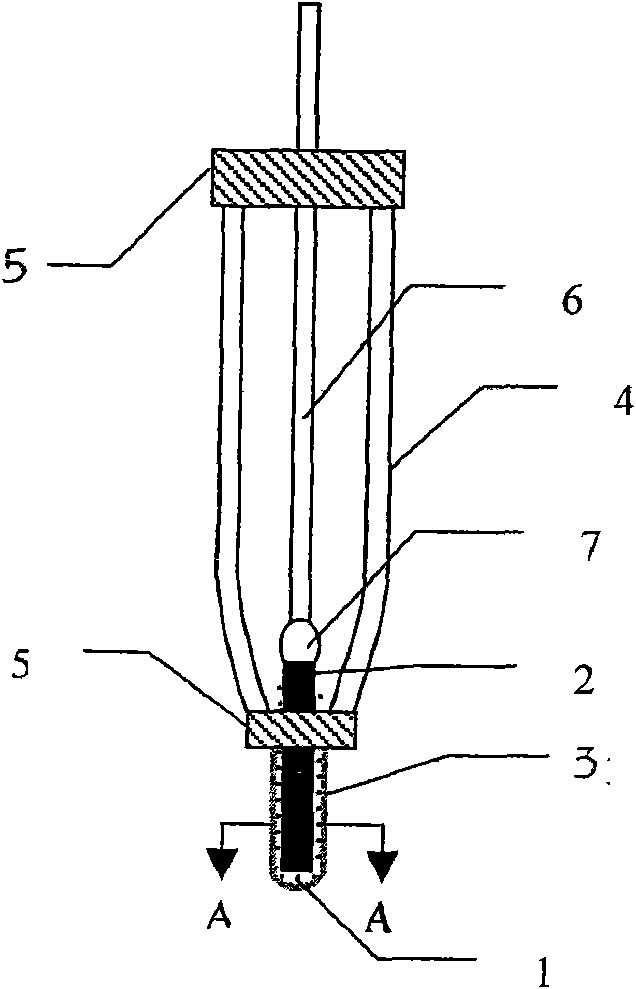 Melamine selective electrode and preparation method thereof