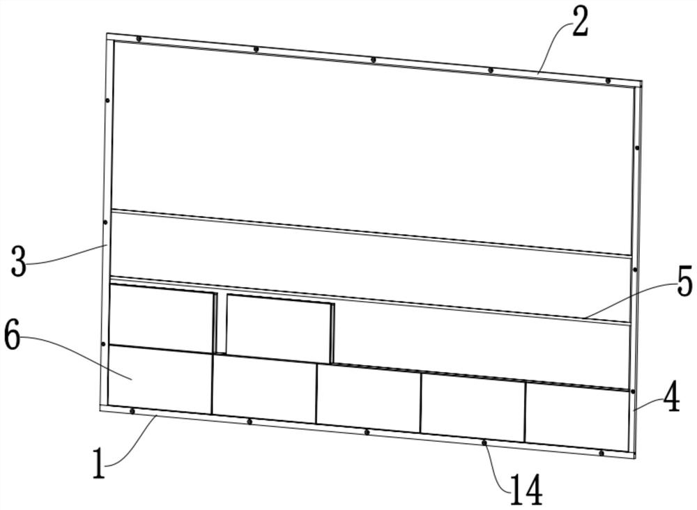 Assembled wall decoration plate structure