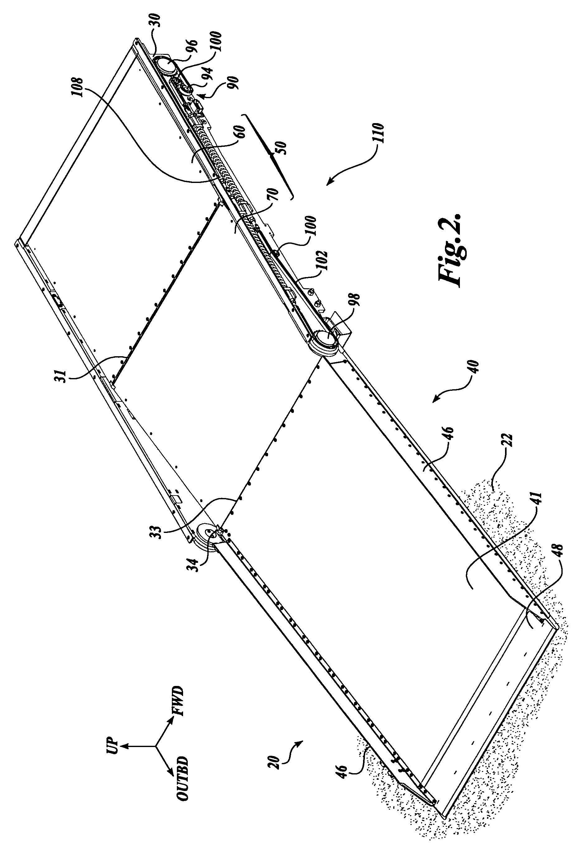 Fold out ramp