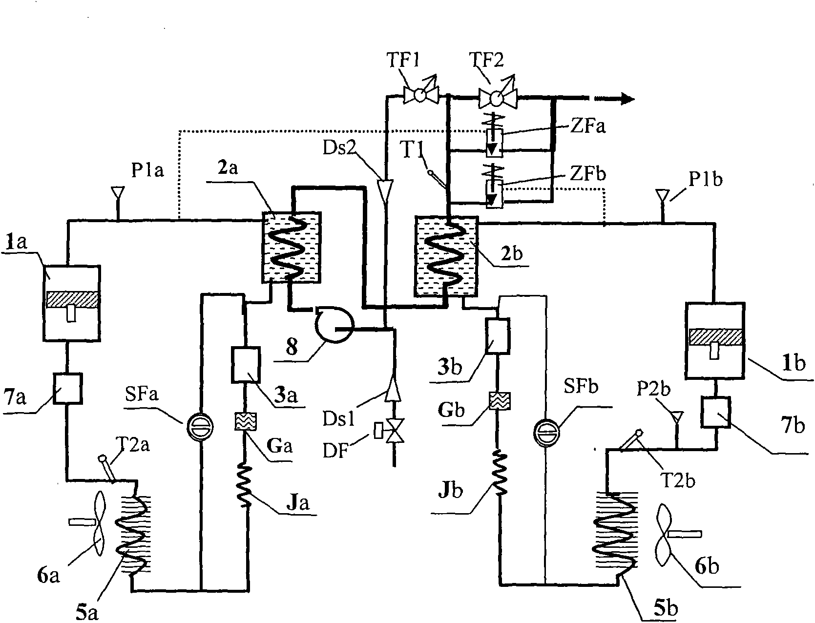 Mutual defrosting method for air source heat pump water heater and five-cycle double-heat-source heat pump water heater