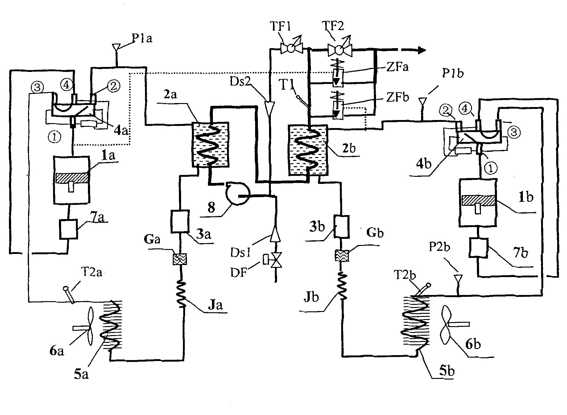 Mutual defrosting method for air source heat pump water heater and five-cycle double-heat-source heat pump water heater