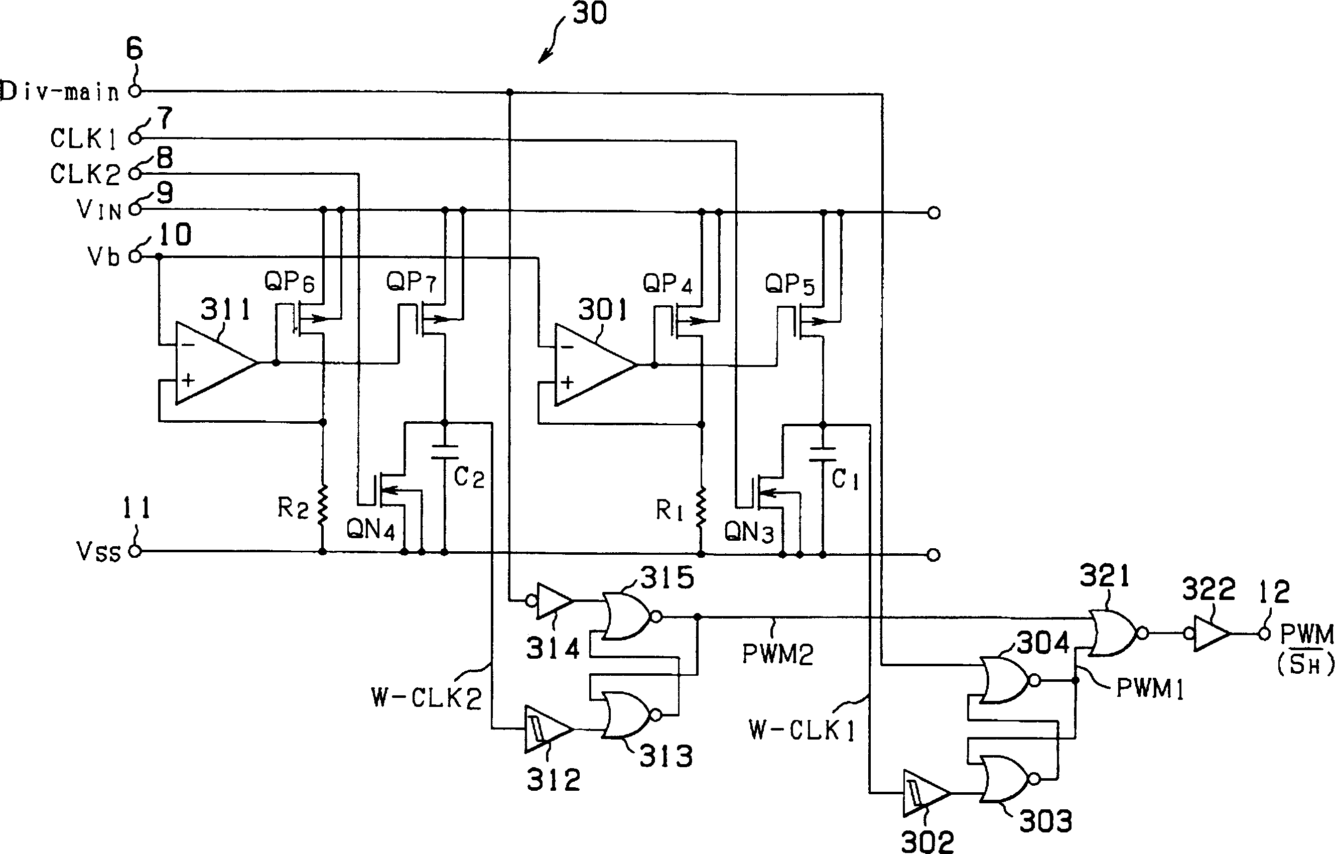 Power circuit and PVVM circuit