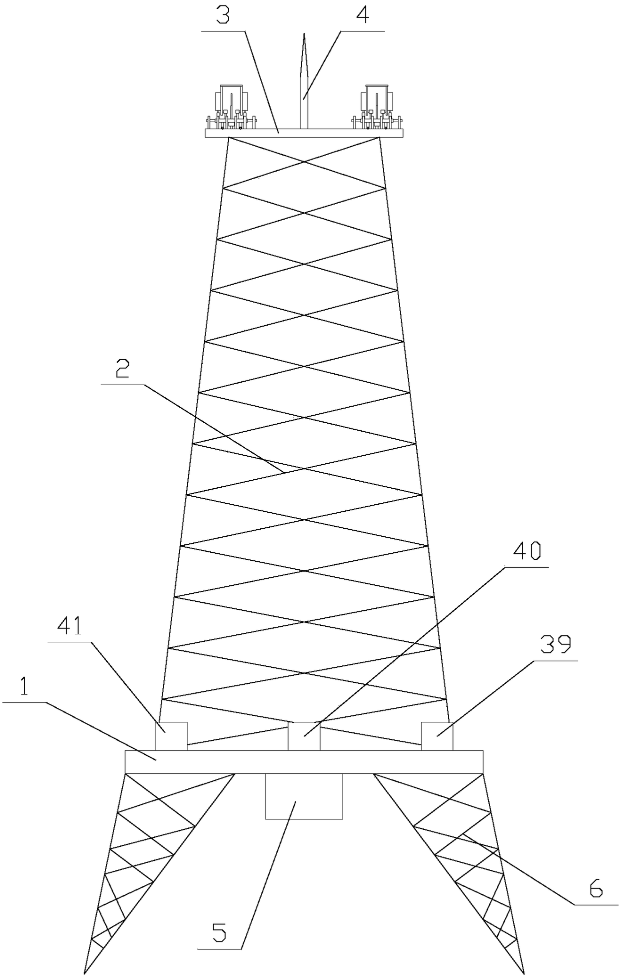 Internet of things-based intelligent communication iron tower having a protection function