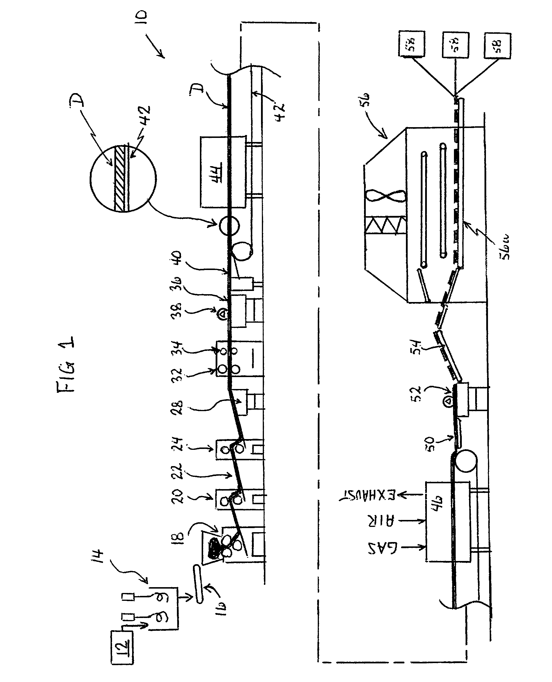 Breadcrumb processing line and method