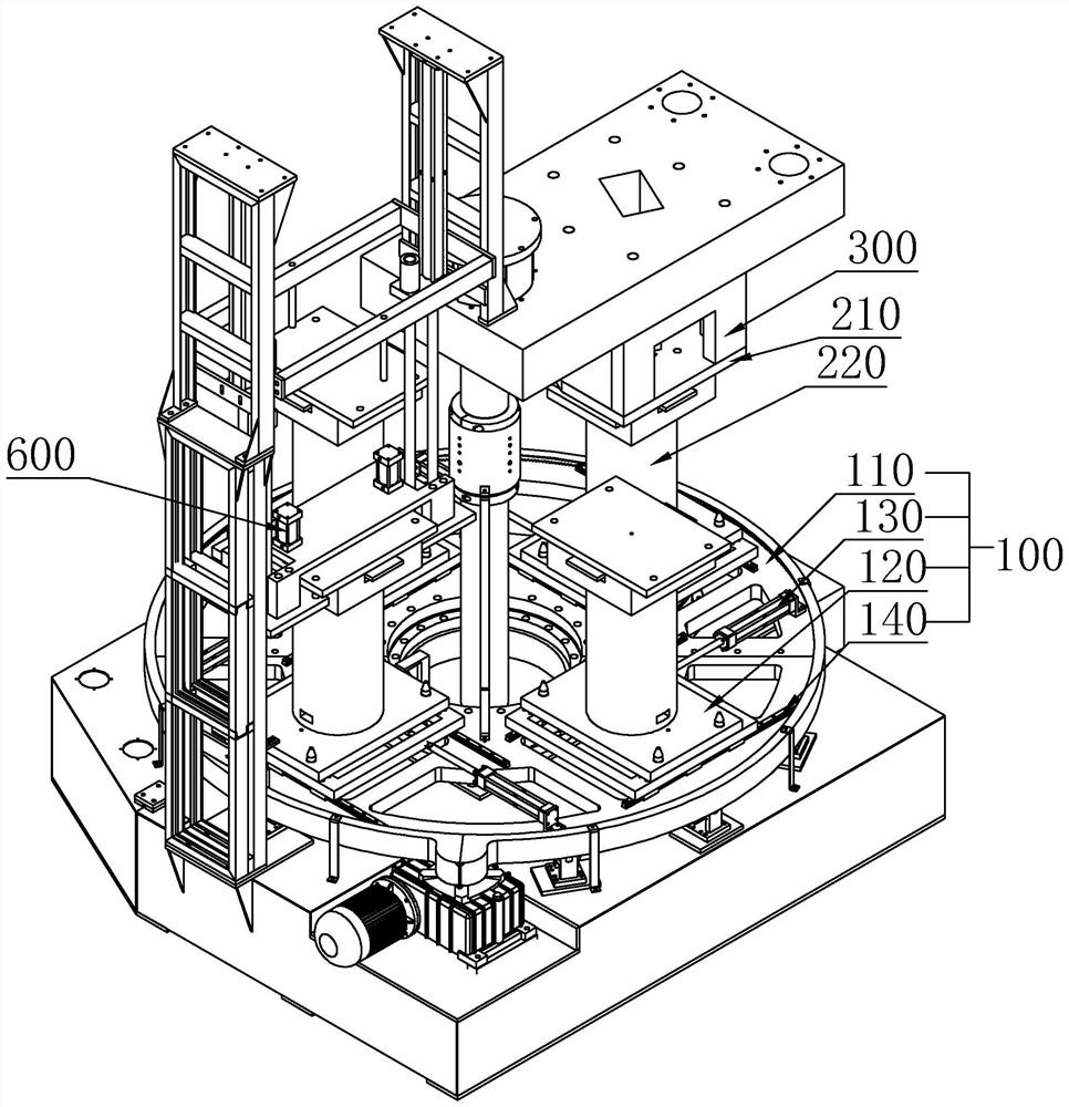 Rotary road cone molding equipment