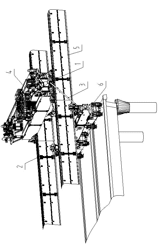 Multifunctional longitudinal movement driving device for bridge girder erection machine