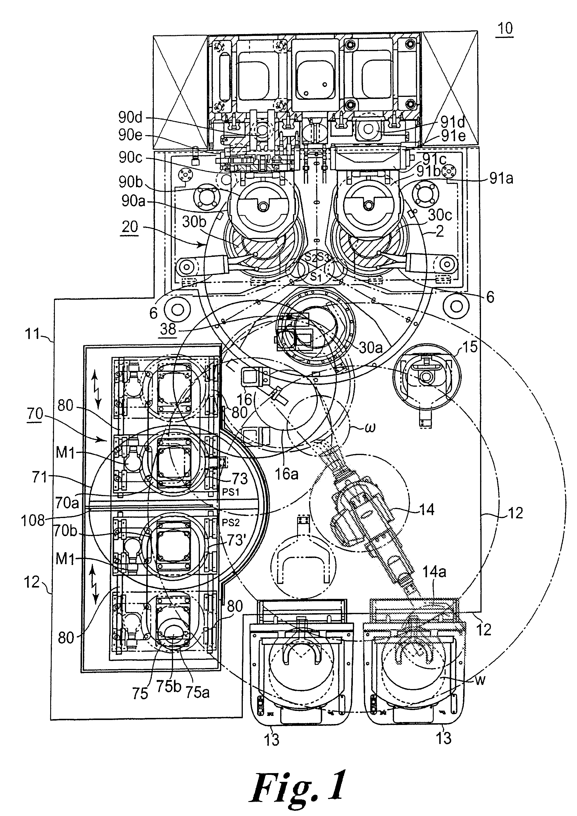 Planarizing device and a planarization method for semiconductor substrates