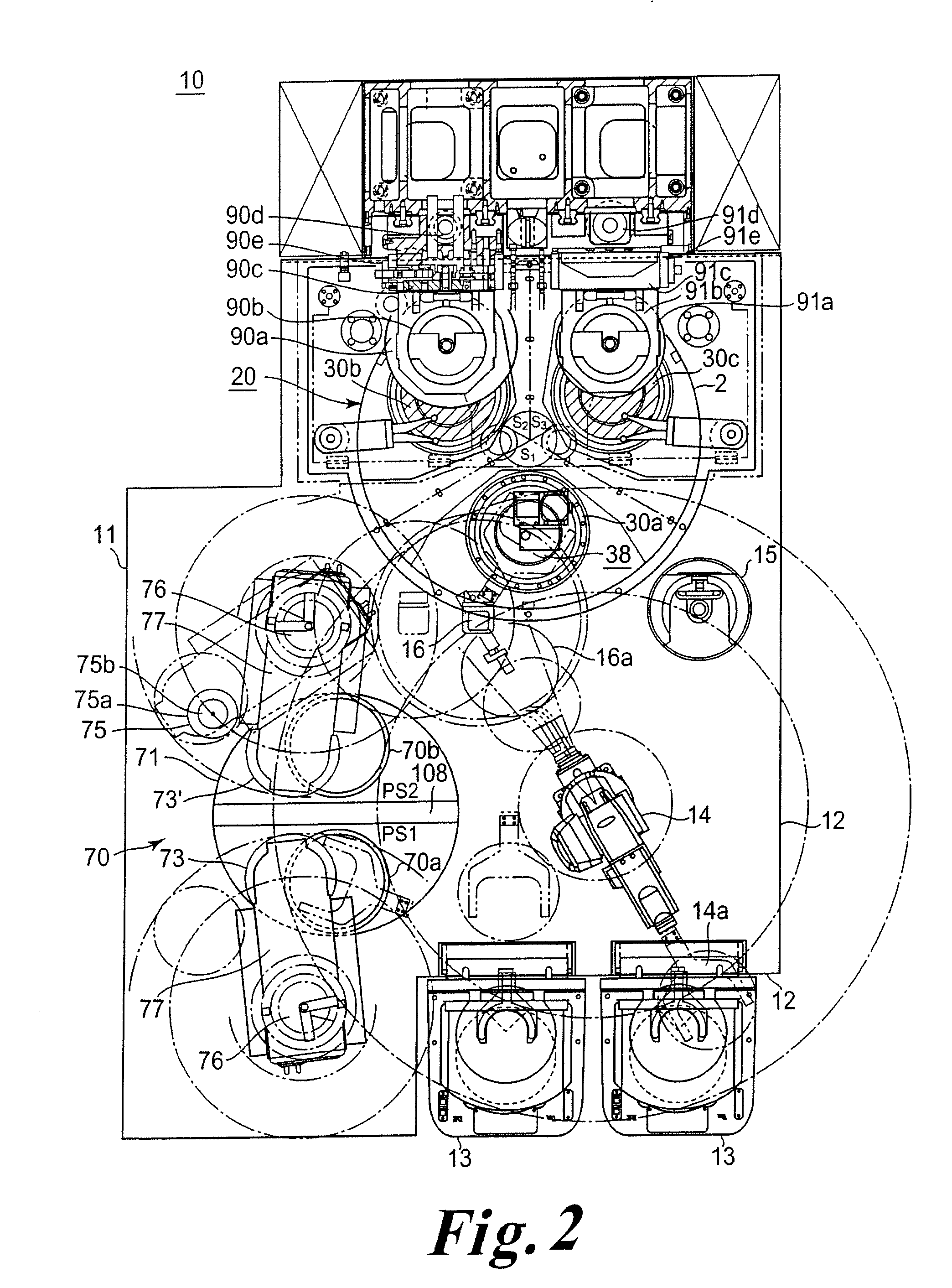 Planarizing device and a planarization method for semiconductor substrates