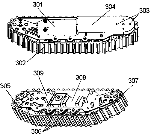 Integrated frame type pipeline robot