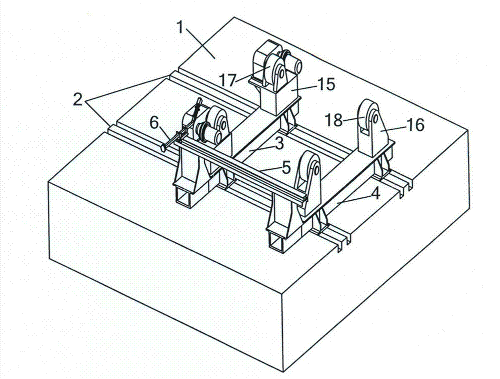 Trolley type automatic ultrasonic flaw-detecting machine with built-in robot for large cylindrical shell section parts