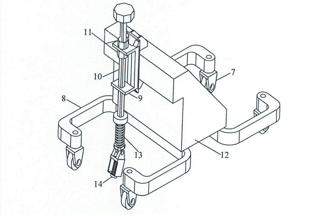 Trolley type automatic ultrasonic flaw-detecting machine with built-in robot for large cylindrical shell section parts