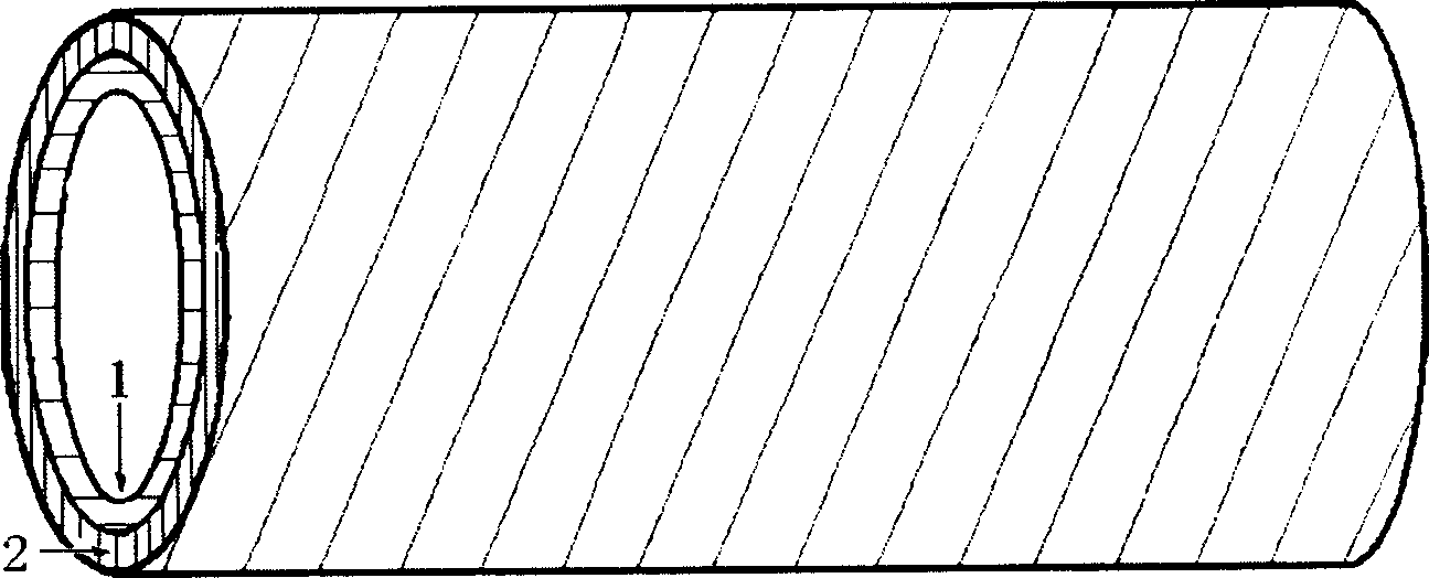 Hydraulic pressure resistant, corrosion resistant, light composite cylindrical thin-walled casing and manufacturing method thereof