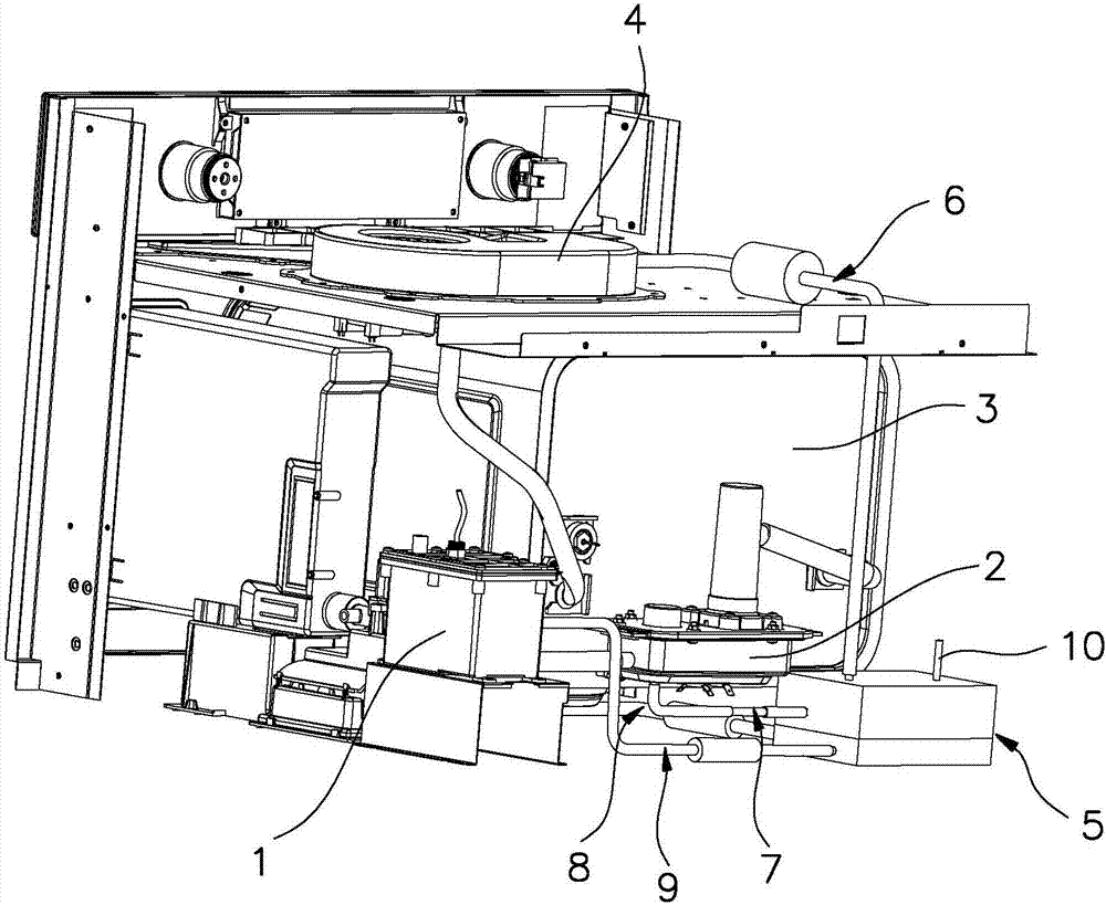 Water recycling device for steam box