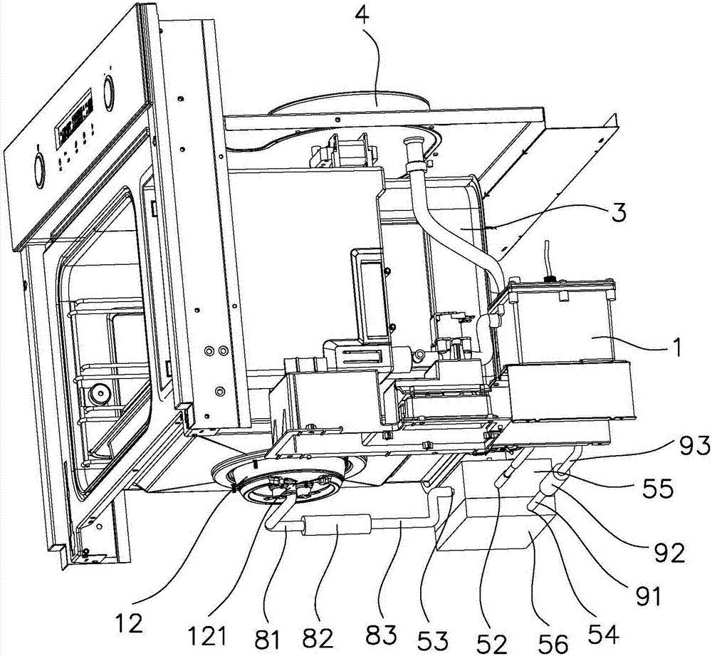 Water recycling device for steam box