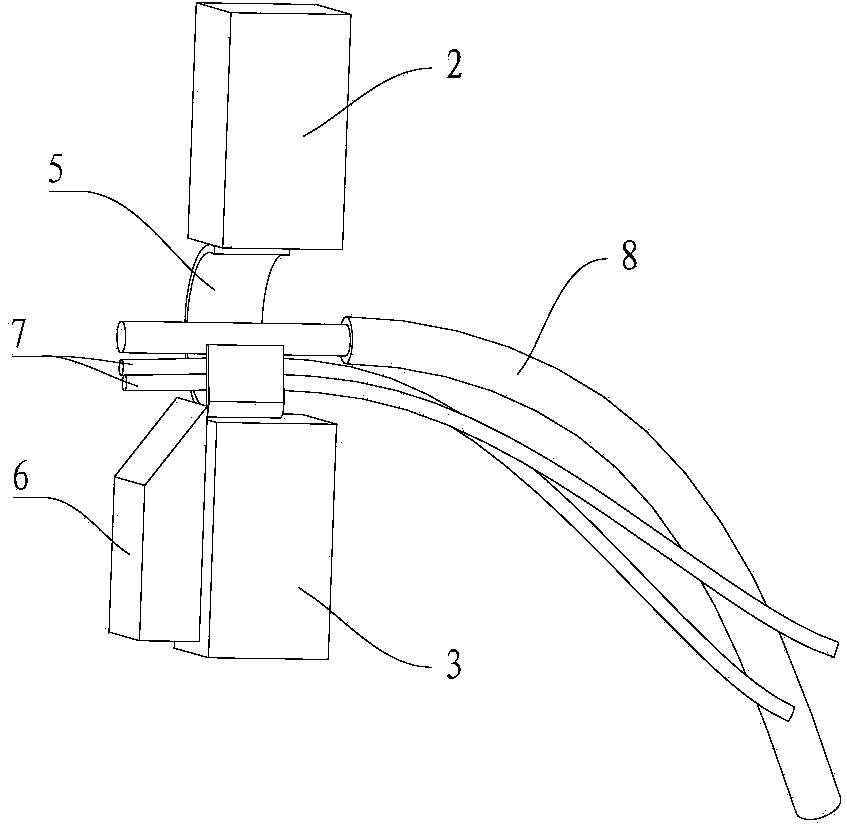 Lead connection device and connection method