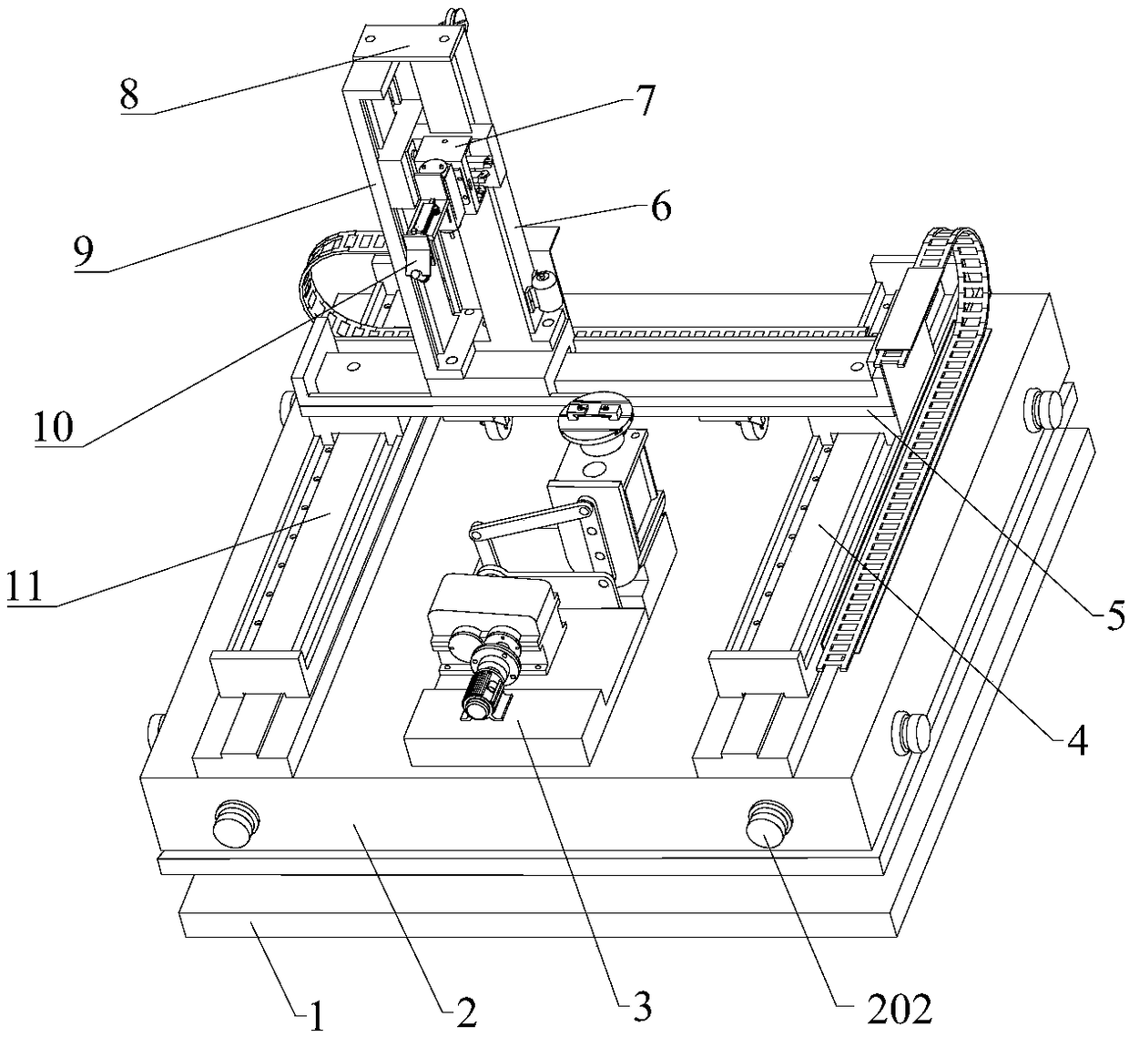 Table top five-freedom-degree microminiature combined machining machine tool