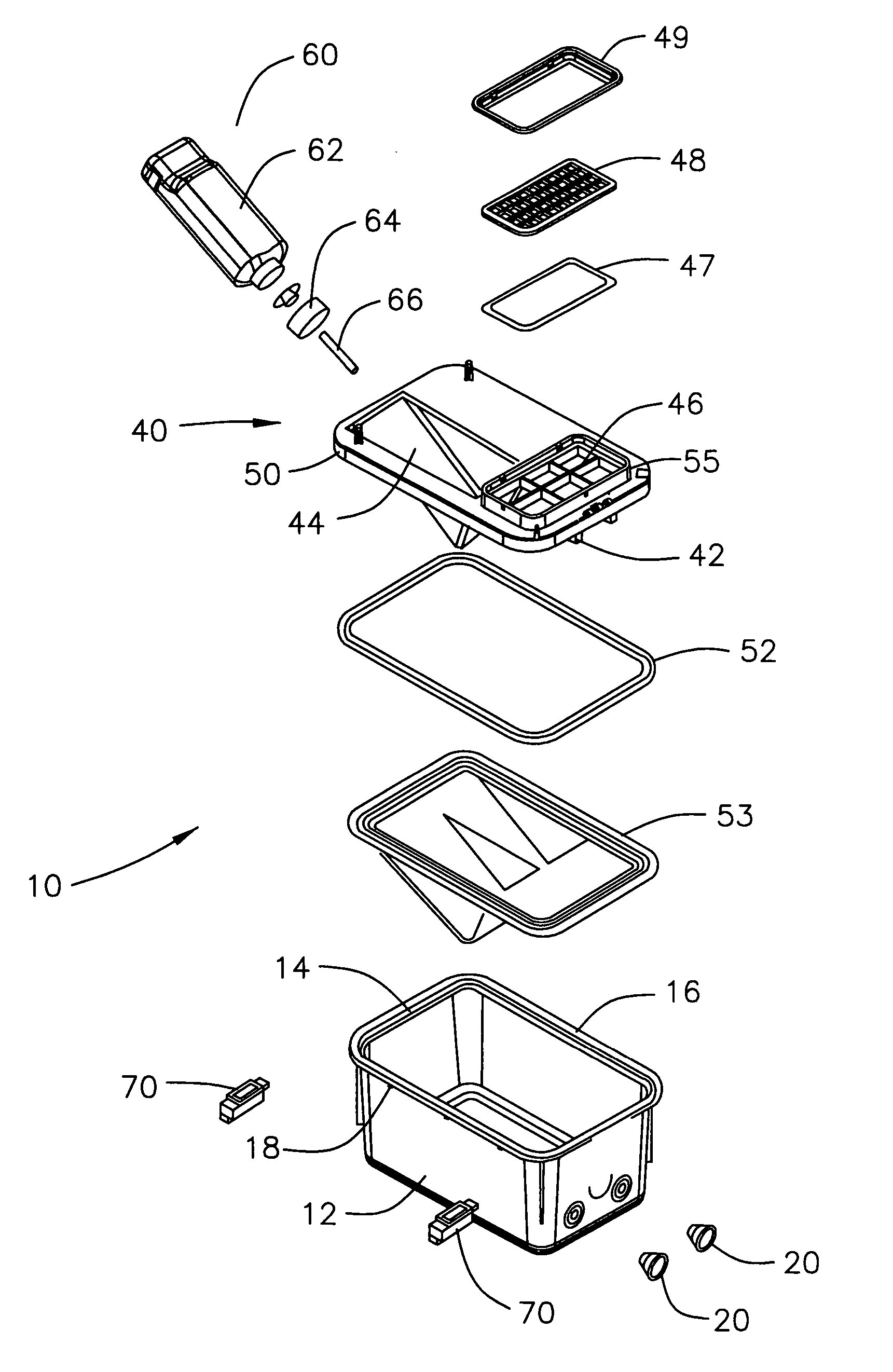 Ventilated animal cage assembly