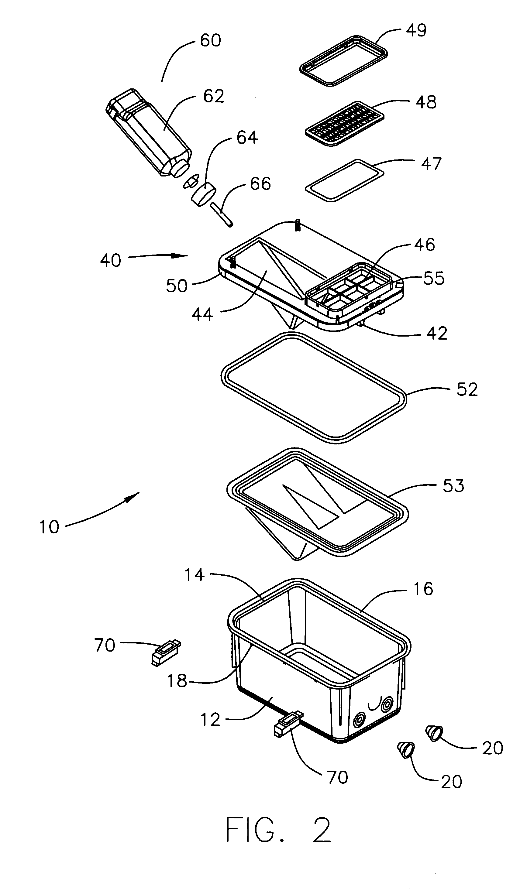 Ventilated animal cage assembly