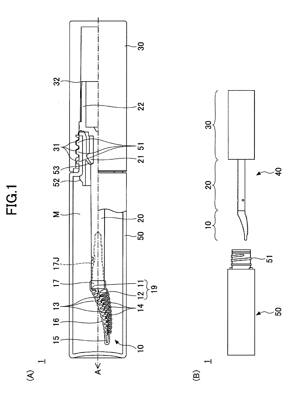 Eye cosmetic applicator and eye cosmetic tool