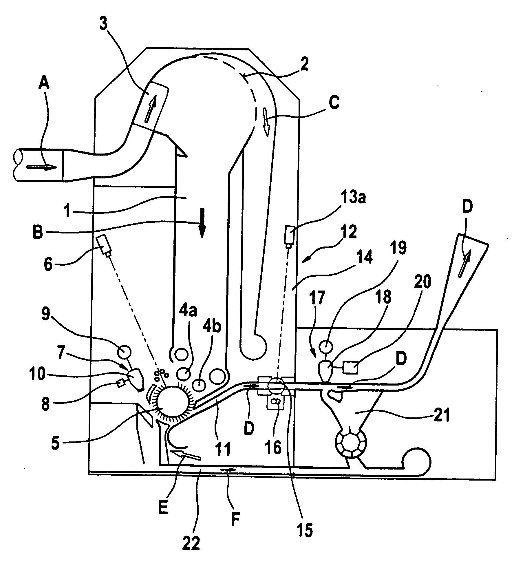 Apparatus in spinning preparation for separating foreign objects at a high-speed roll for opening or doffing fibre material