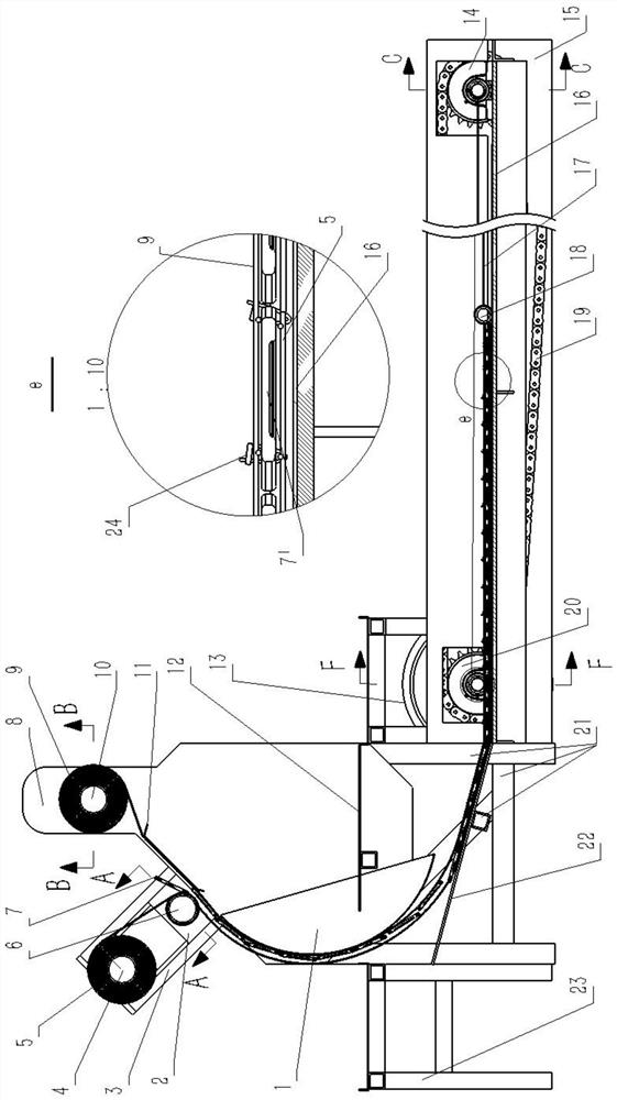 Seaweed seedling raising shell net curtain and its arrangement and sewing device