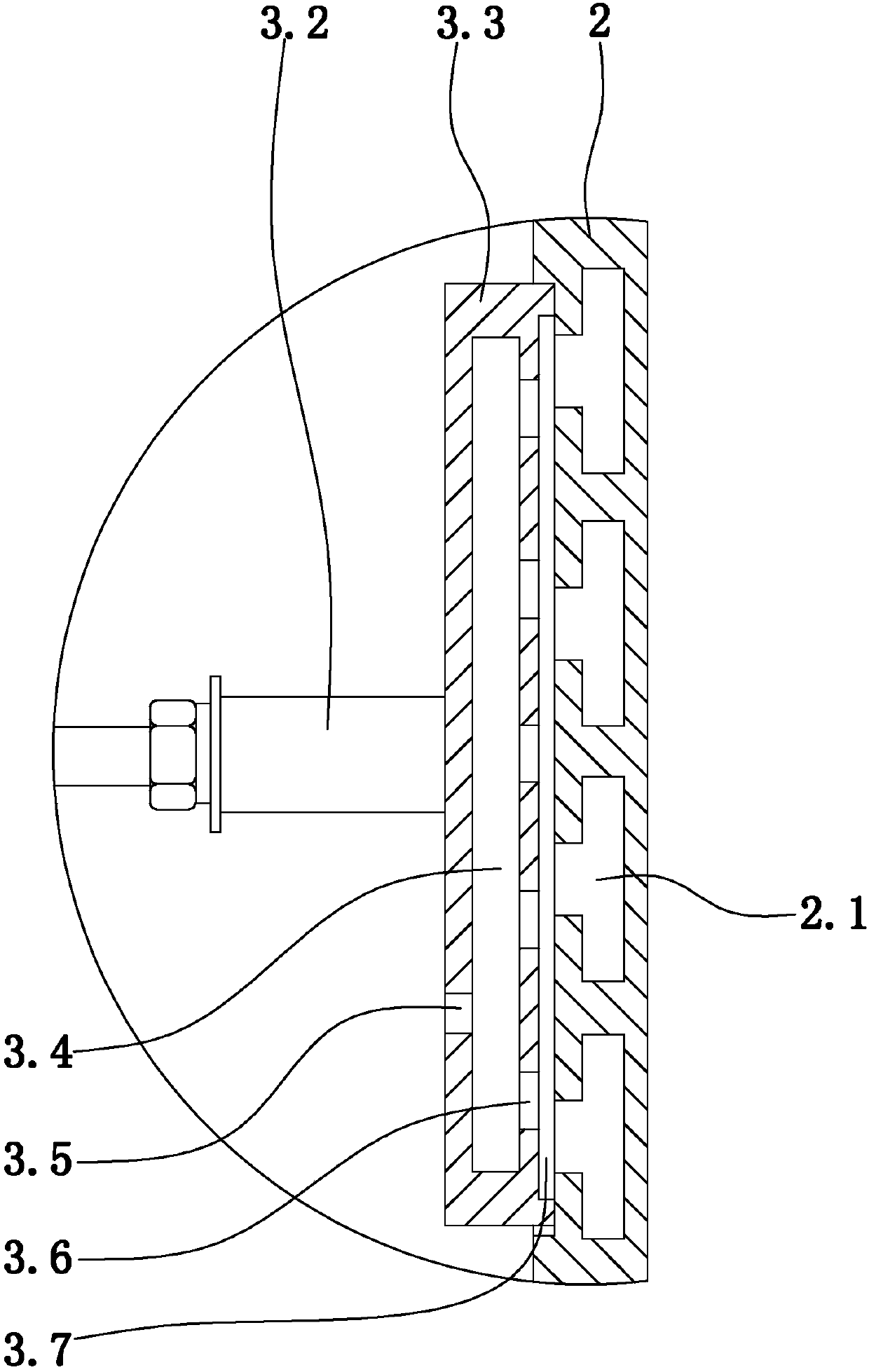 A kind of external wall dry-hanging structure and its dry-hanging method