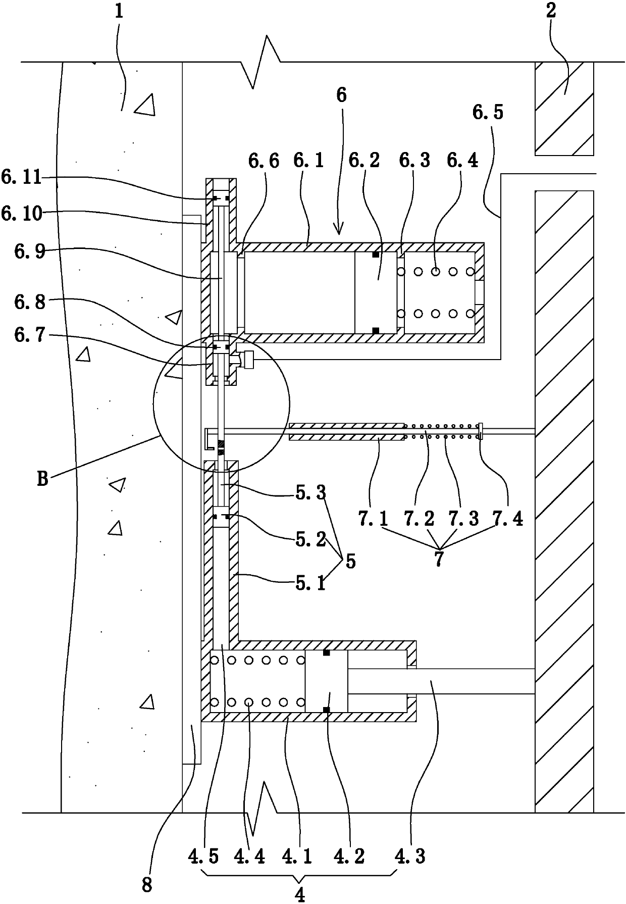 A kind of external wall dry-hanging structure and its dry-hanging method