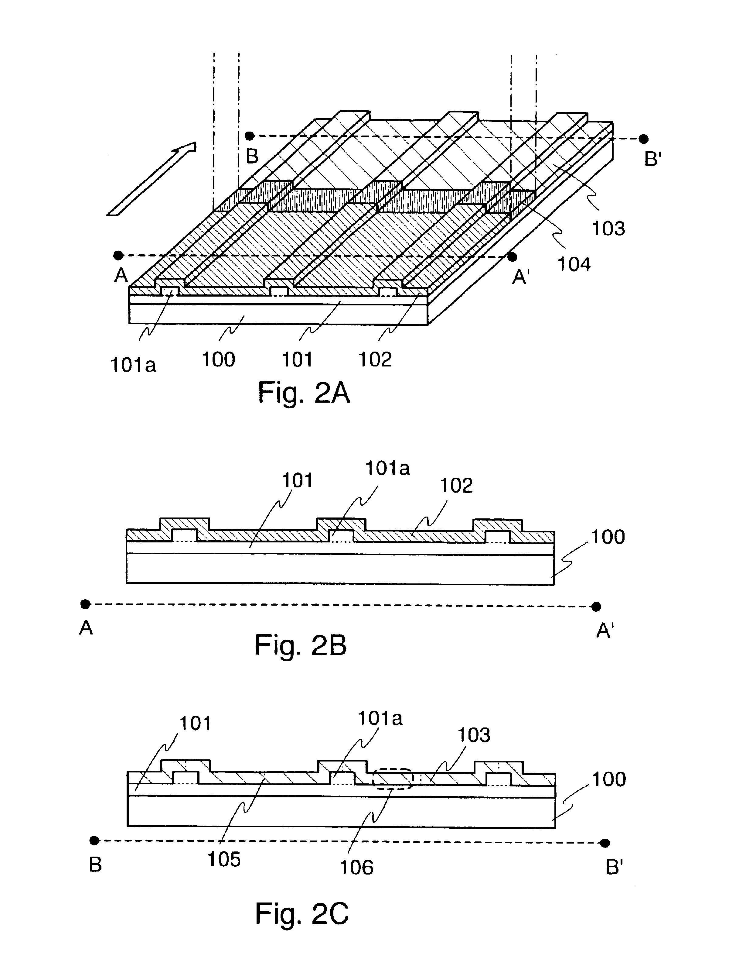 Semiconductor device formed over a surface with a depression portion and a projection portion