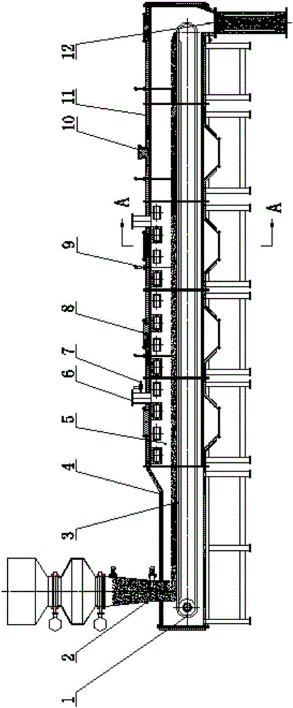 Horizontal microwave cracking furnace for solid organic matter