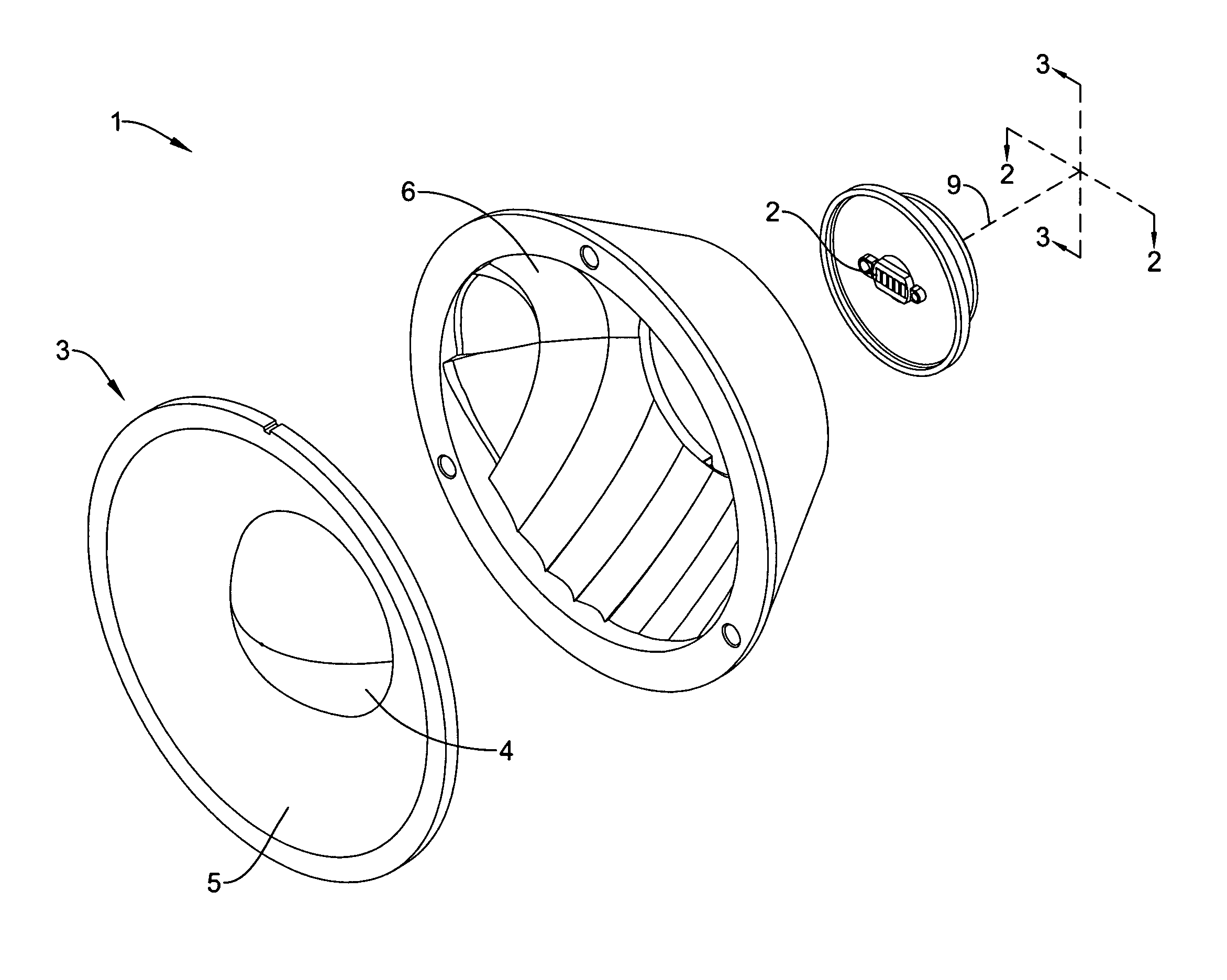 Combination optics light emitting diode landing light