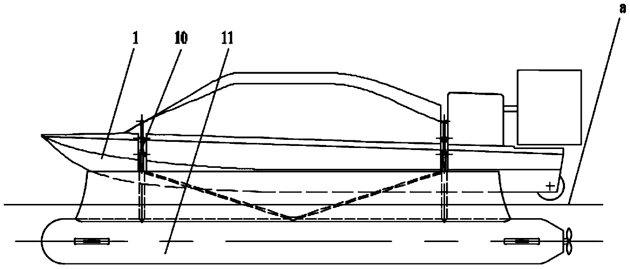 A submersible retractable small waterplane area amphibious ship