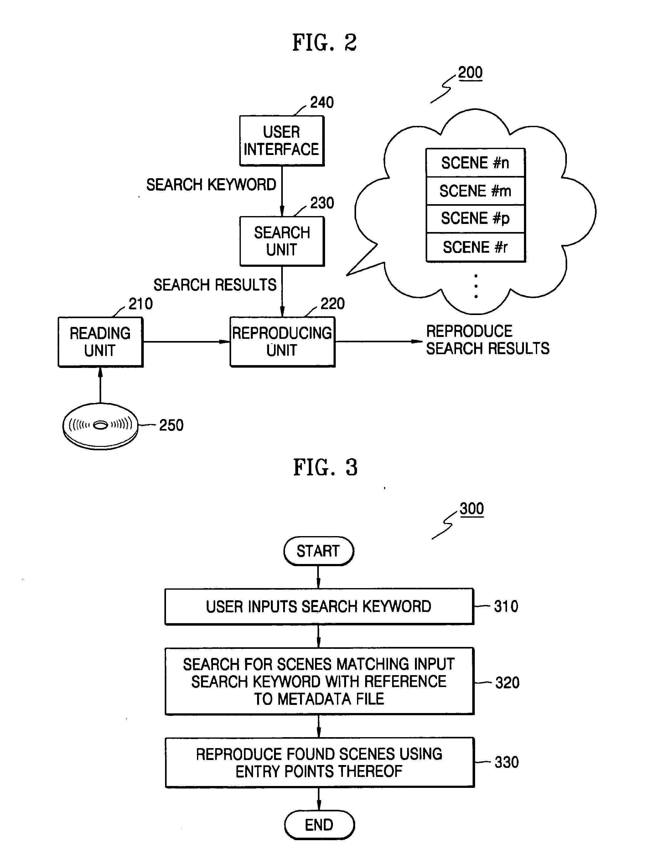 Apparatus and method for reproducing storage medium that stores metadata for providing enhanced search function