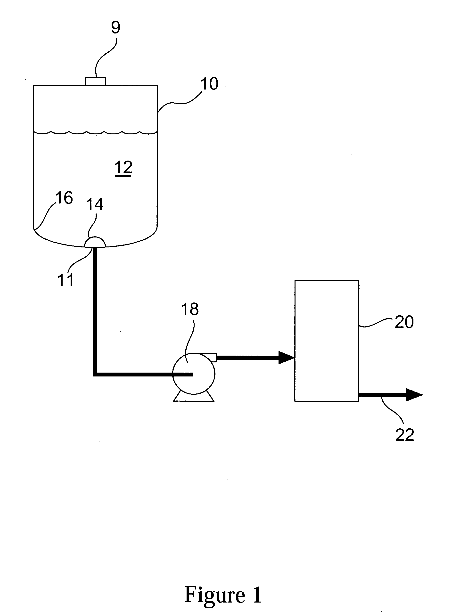 Container having vortex breaker and system