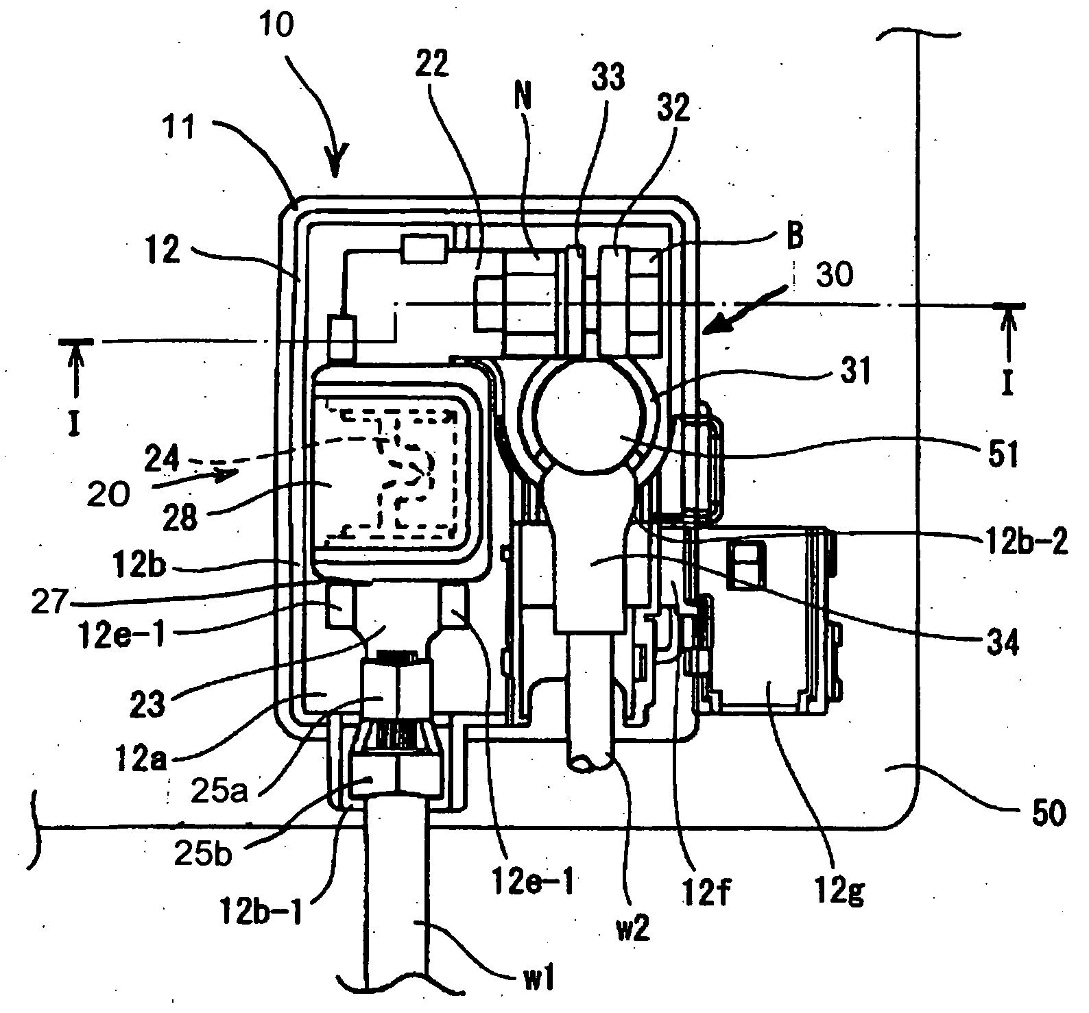 Fusible link and battery fuse unit containing the fusible link