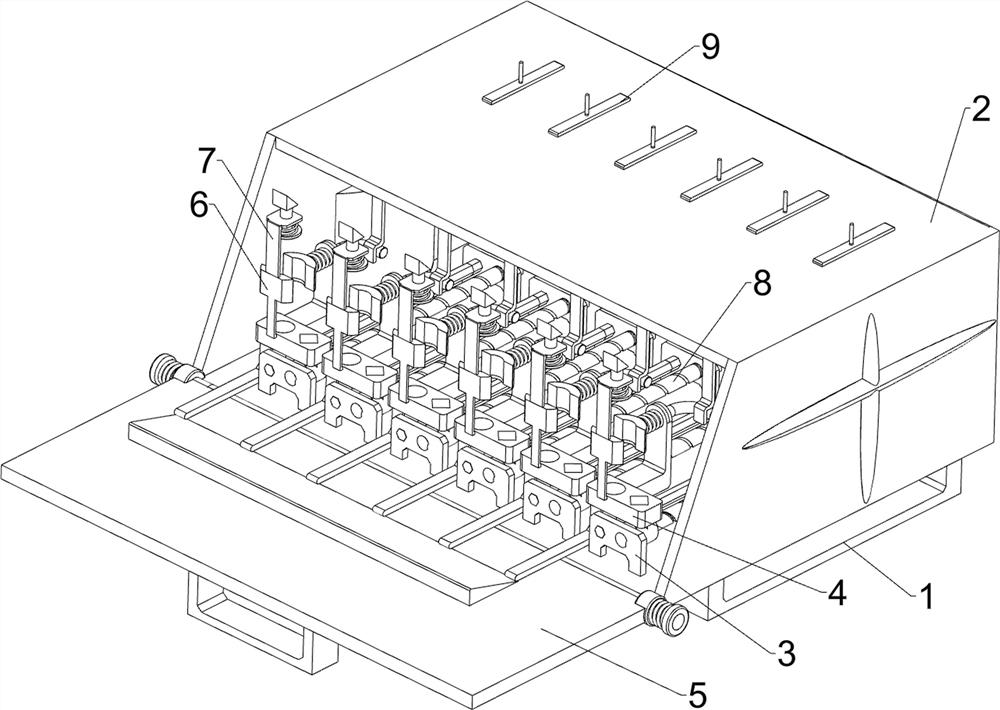 Test tube storage device with good leakproofness for gastroenterology department