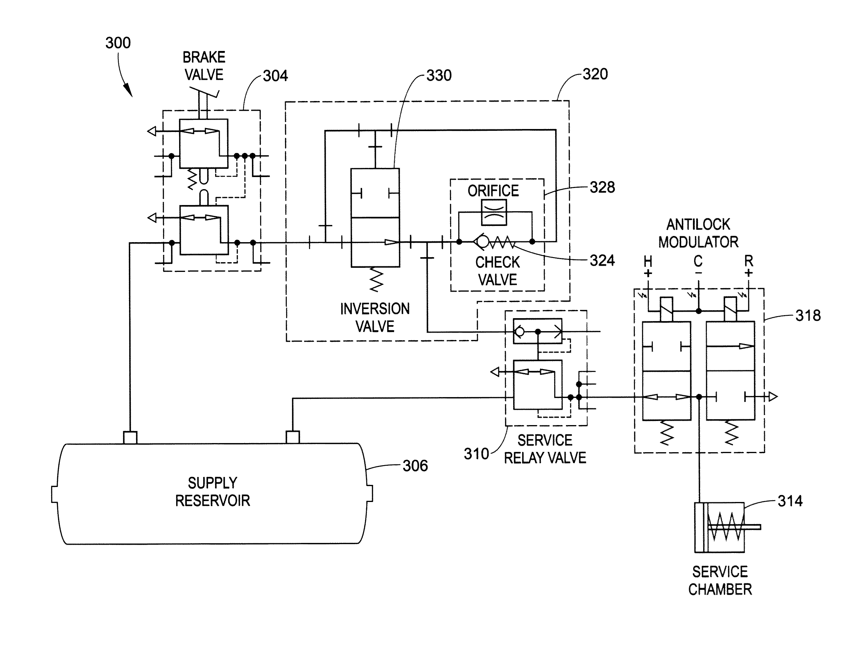 Relay valve control arrangement to provide variable response timing on full applications