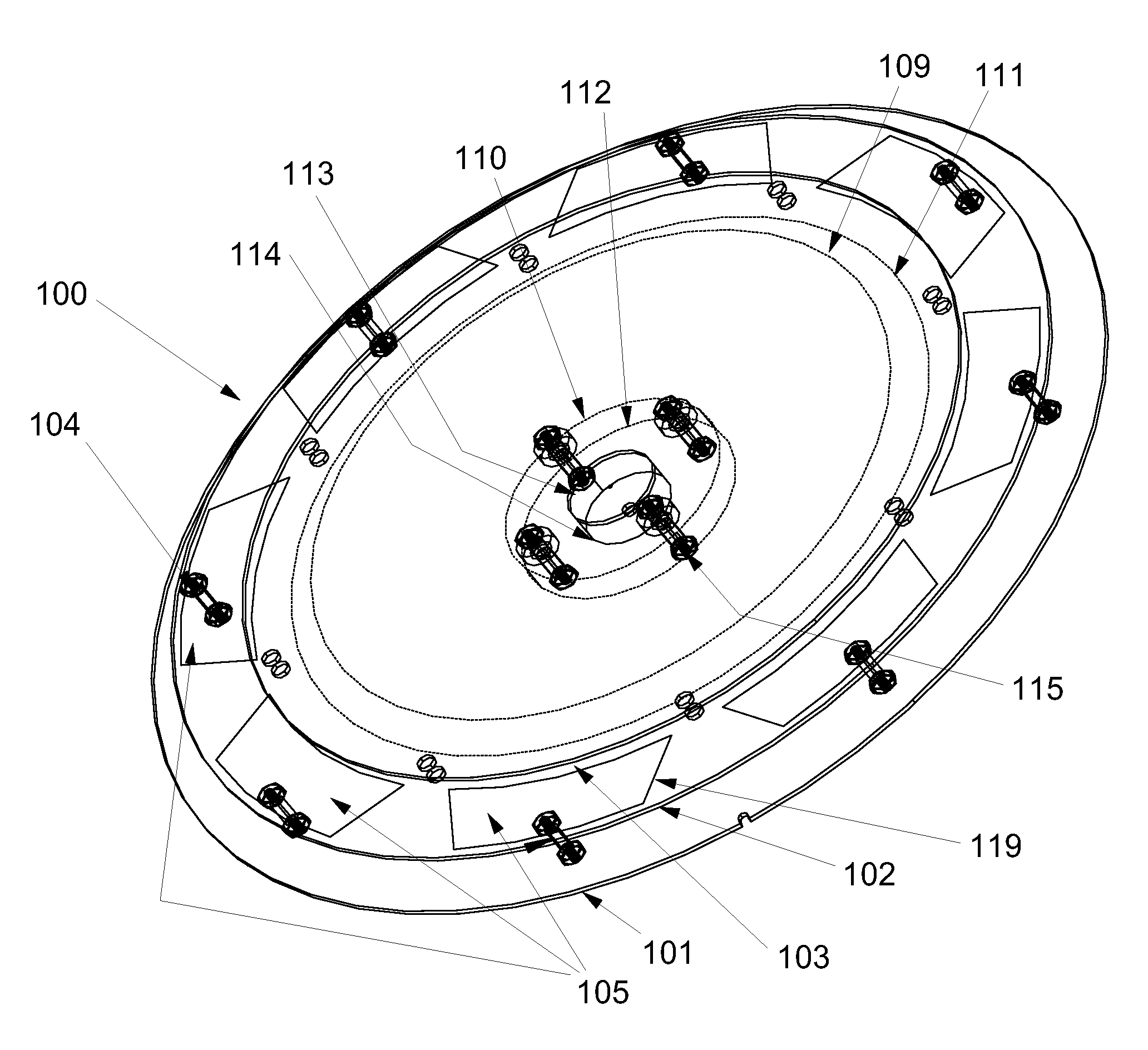 Stacked microstrip patches