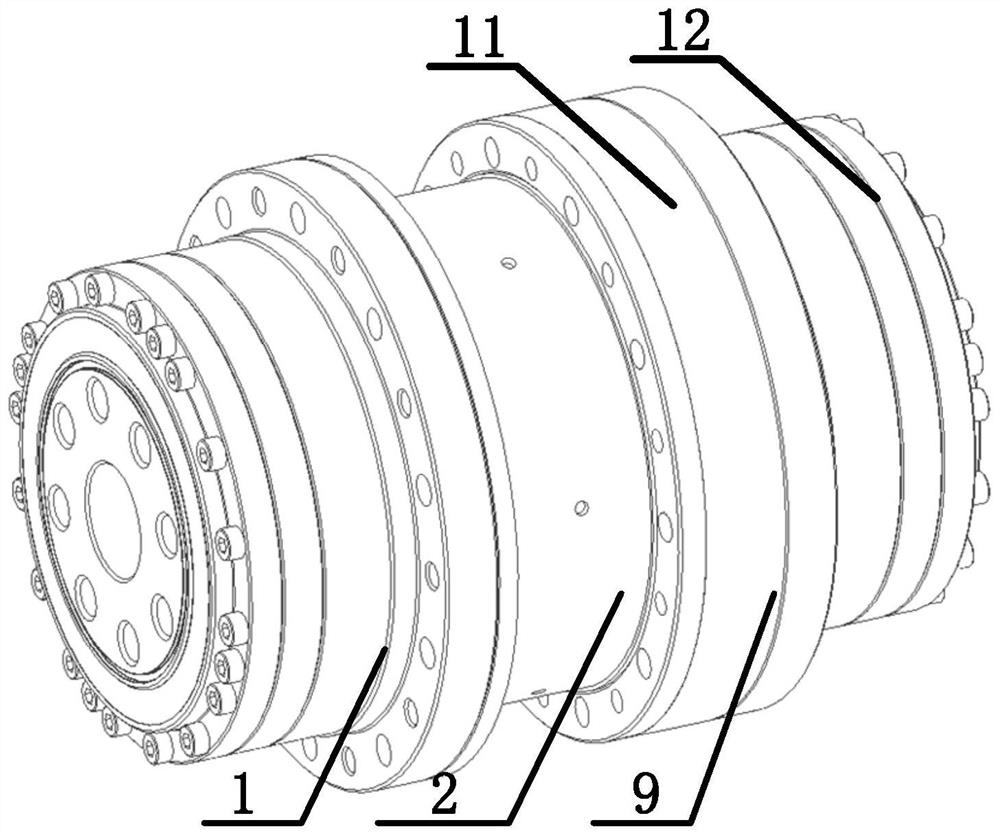 Electric joint module integrating control of double speed reducers