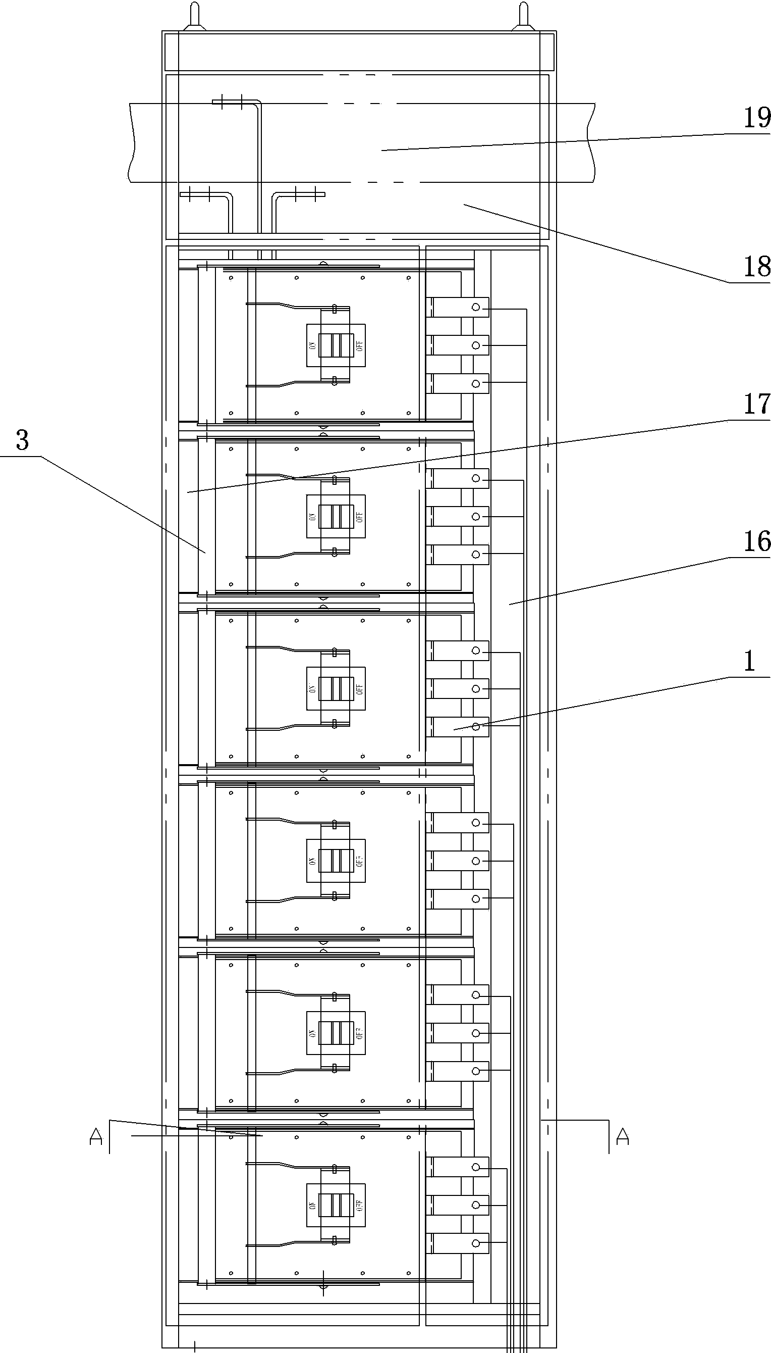 Combined low-voltage control switch cabinet