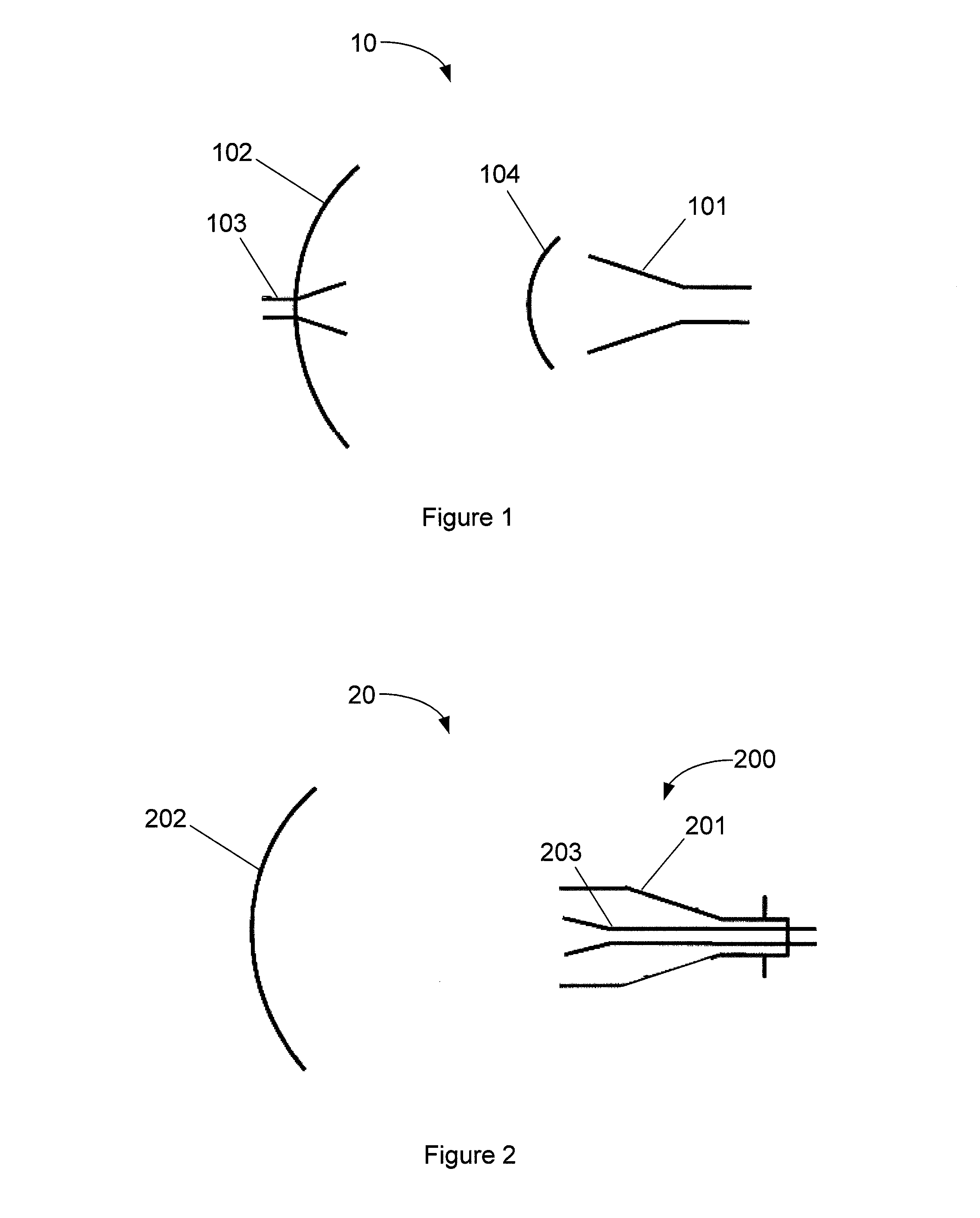 Dual-band antenna using high/low efficiency feed horn for optimal radiation patterns