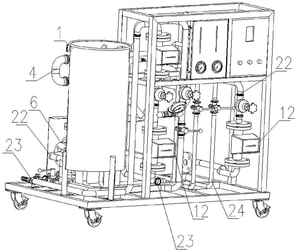 Tubular microfiltration membrane testing device