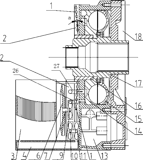 Boiling heat exchange cooling device for hydrodynamic retarder