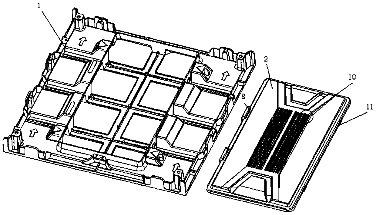 Heat dissipation type magnesium alloy die-casting box