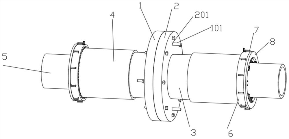 Low-temperature-resistant stainless steel flange and punching machining die thereof