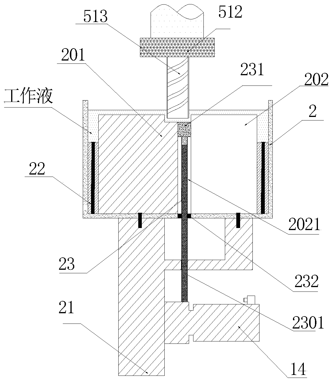 Combined machining testing device of spark electrolysis discharging, applied to semicircle orifice