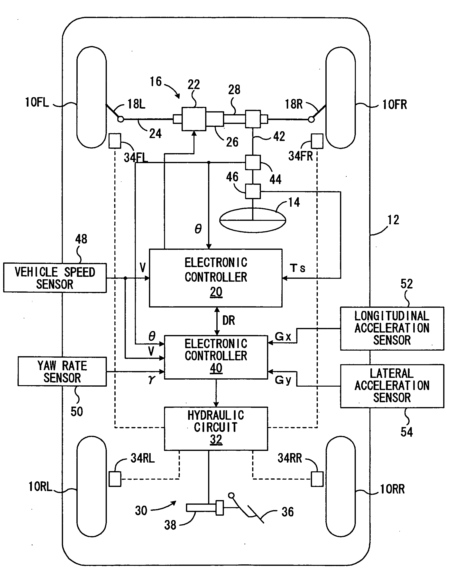 Control device for vehicle power steering