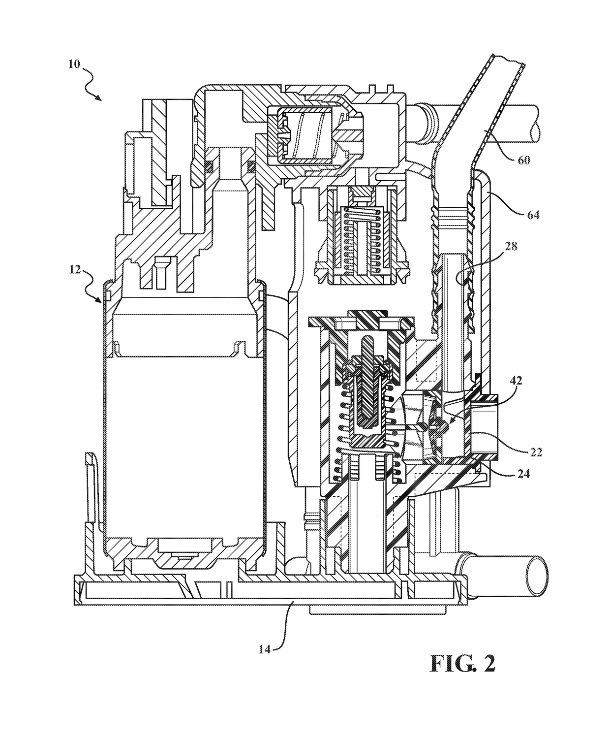 Thermostatic valve having anti-siphon feature