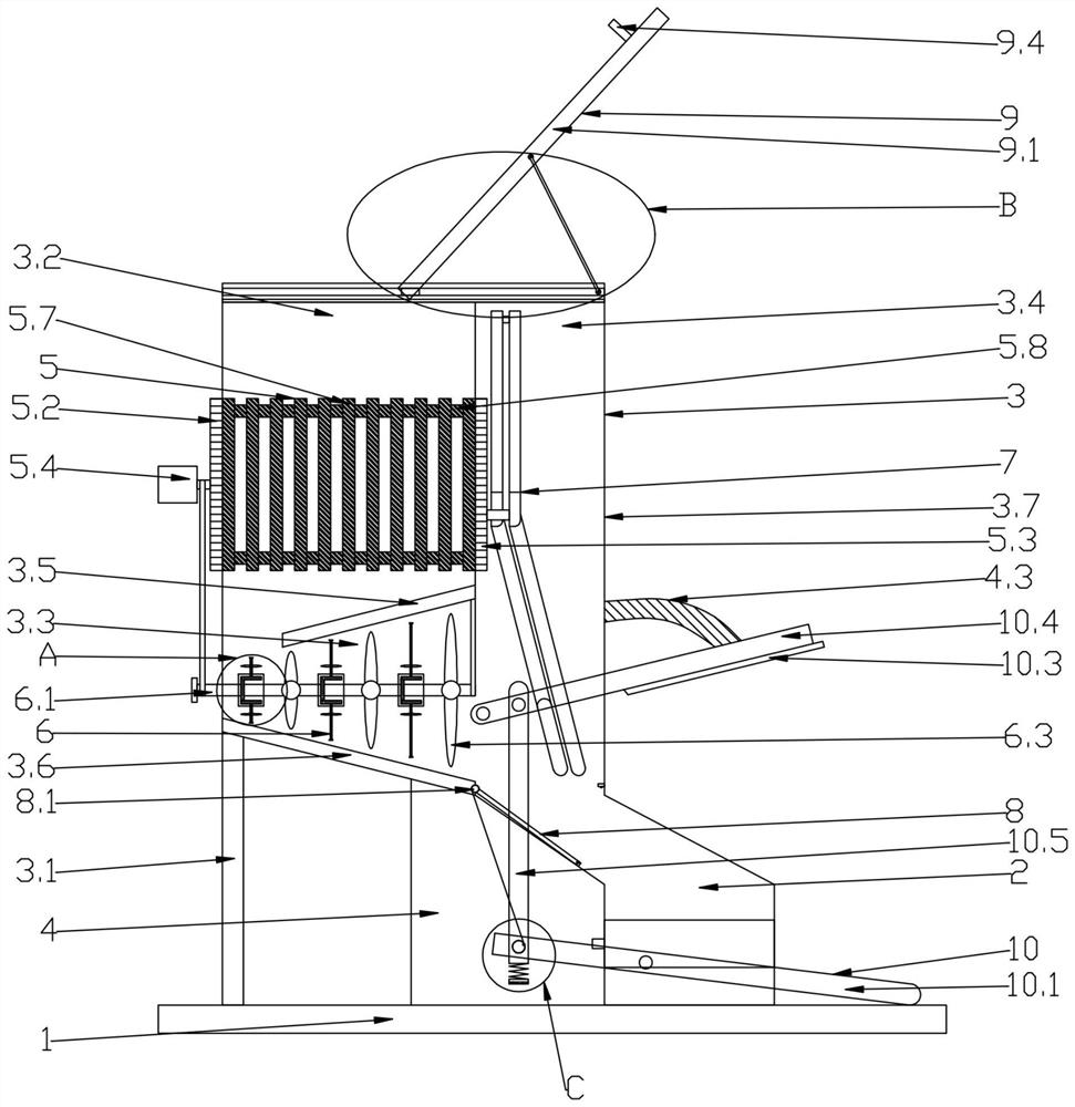 Automatic feeding device for livestock breeding